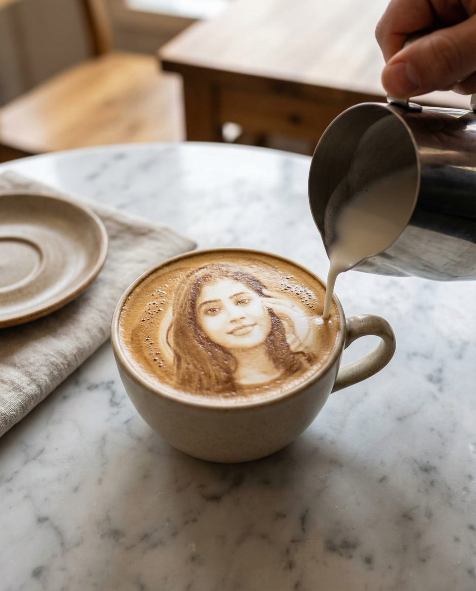Hyper-realistic Latte Art Portrait Prompt (Identity Preservation) — Nano Banana Pro AI Generated Image