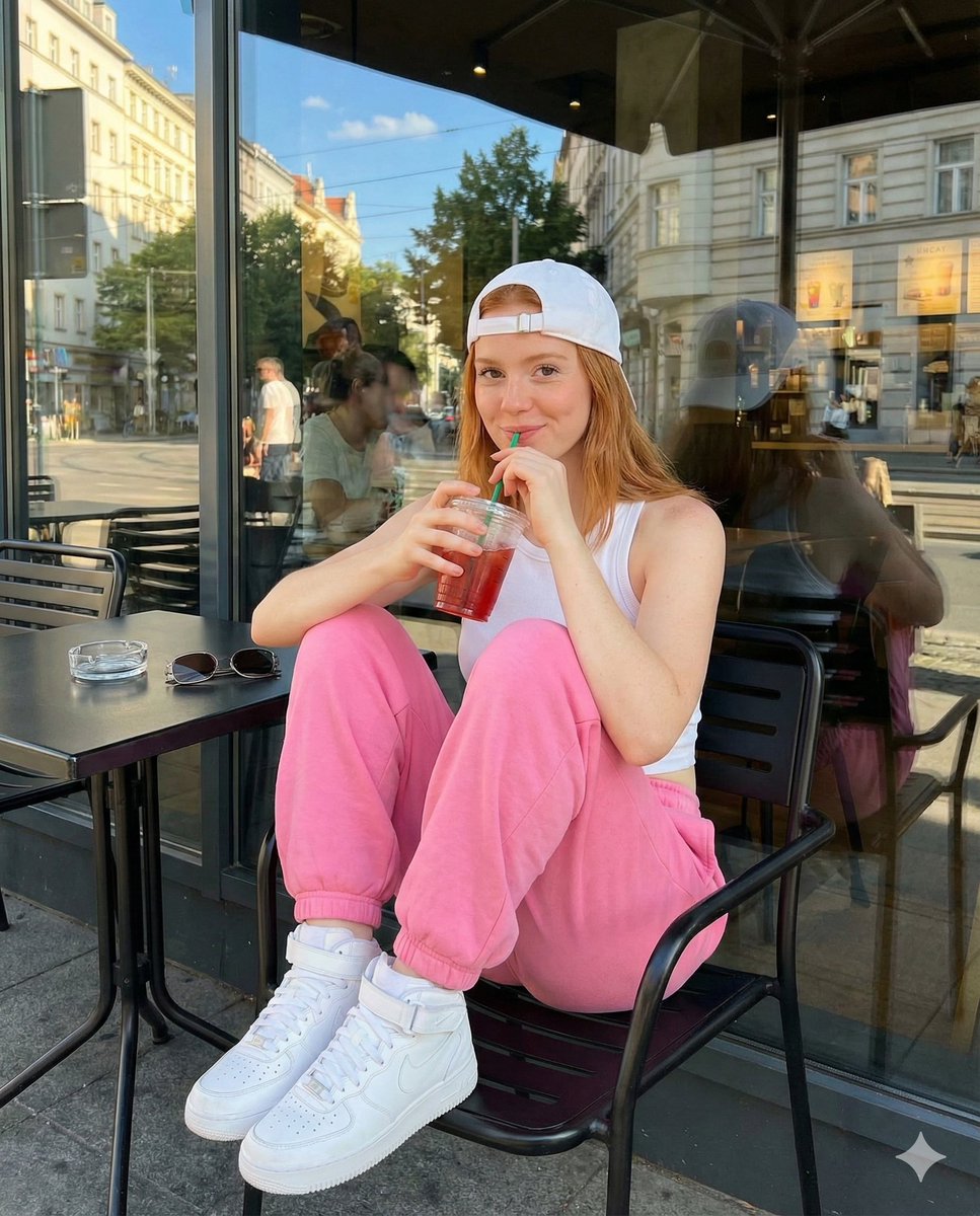 Candid Street Photography at European Cafe — Nano Banana Pro AI Generated Image