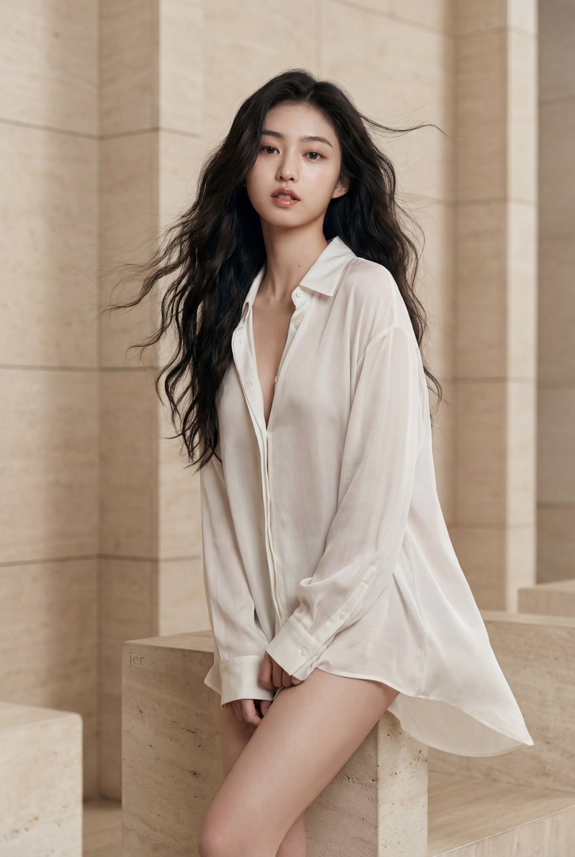 Oversized Shirt Fashion Editorial Prompt — Nano Banana Pro AI Generated Image