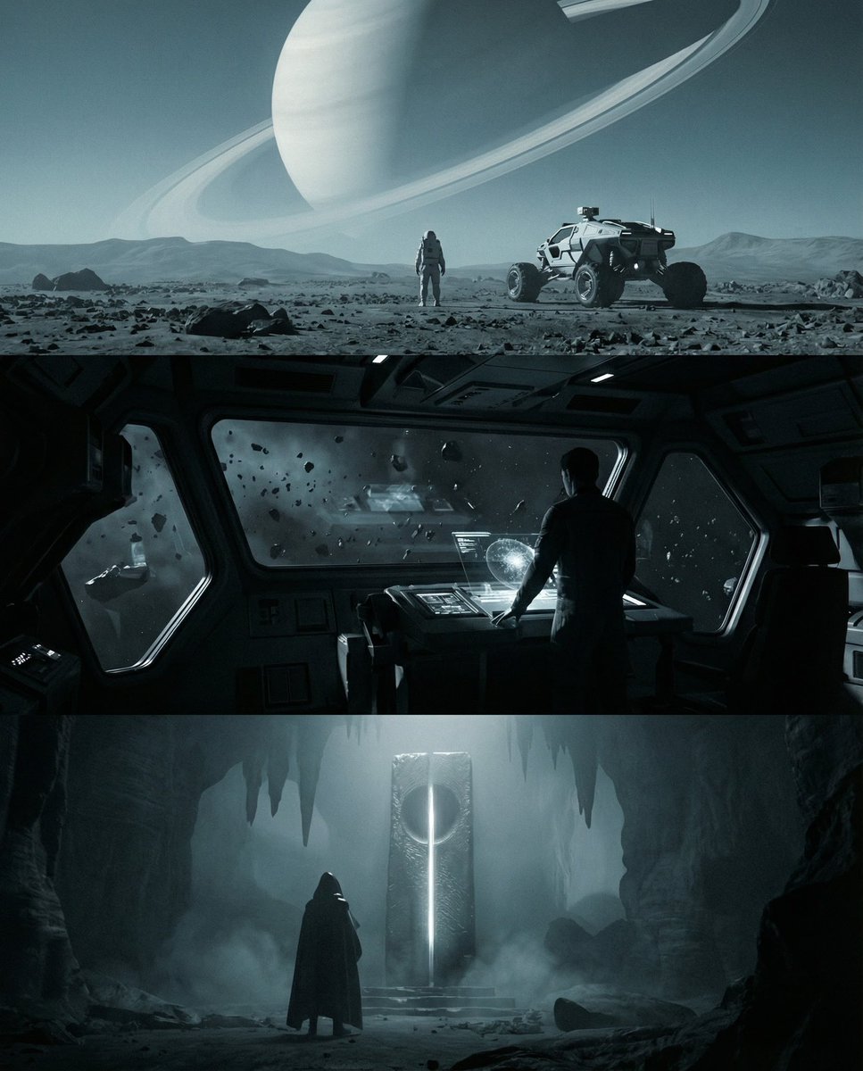 Sci-fi cinematic triptych and expansions — Nano Banana Pro AI Generated Image