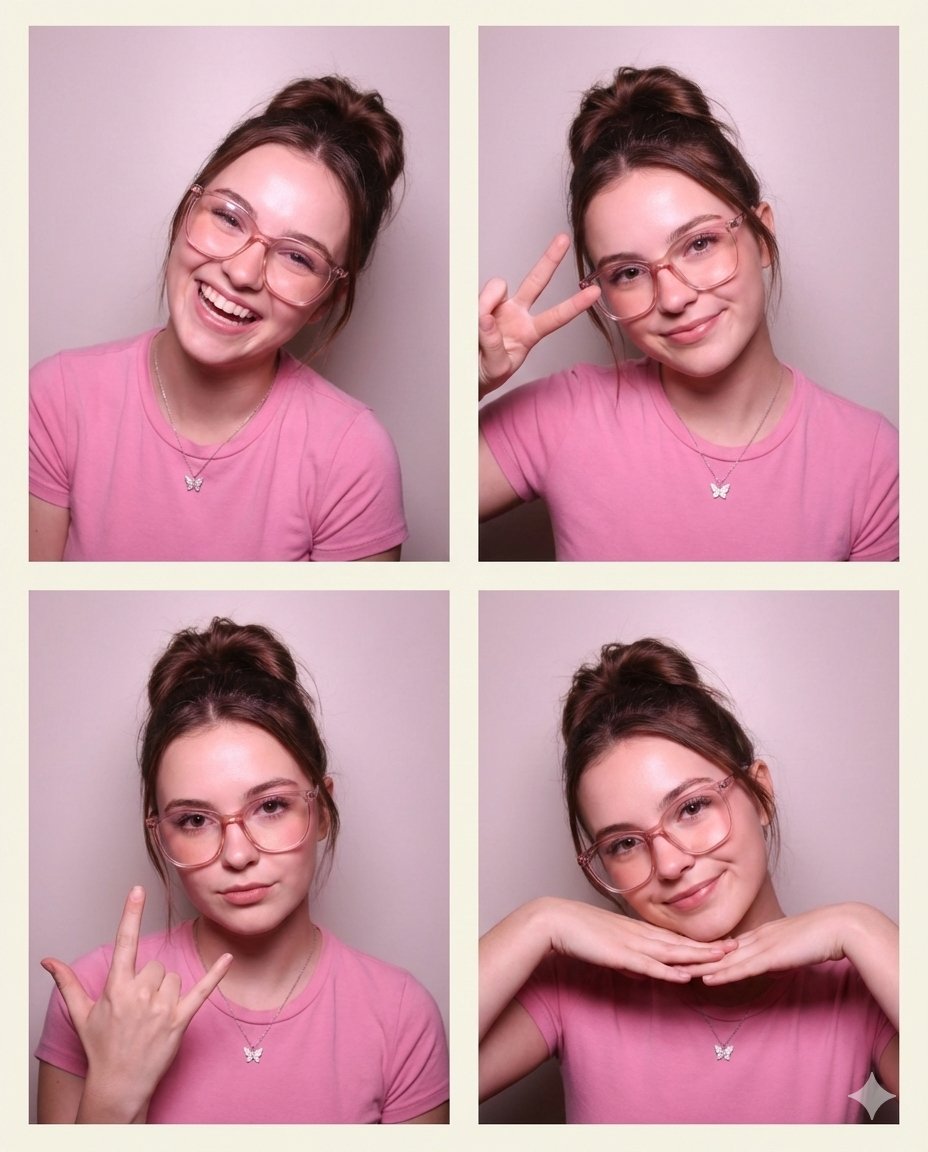 4-Panel Collage Portrait with Identity Lock Prompt — Nano Banana Pro AI Generated Image