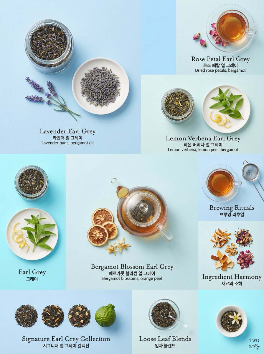 Luxury Earl Grey Tea Editorial Layout — Nano Banana Pro AI Generated Image