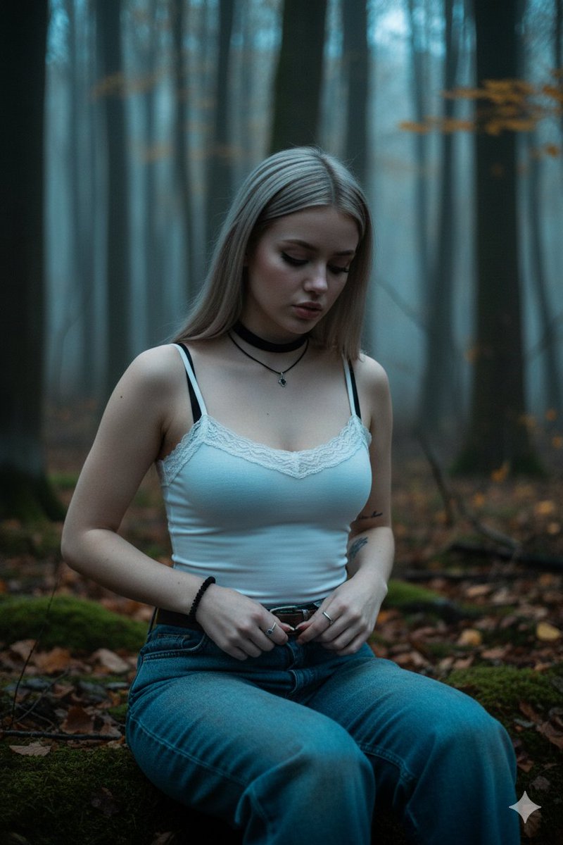 Goth/Emo Forest Portrait — Nano Banana Pro AI Generated Image