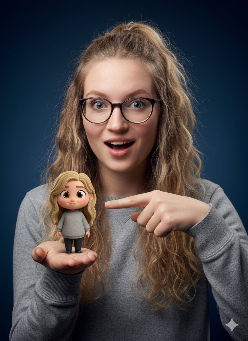 Pixar-Style Miniature Interaction Studio Portrait — Nano Banana Pro AI Generated Image