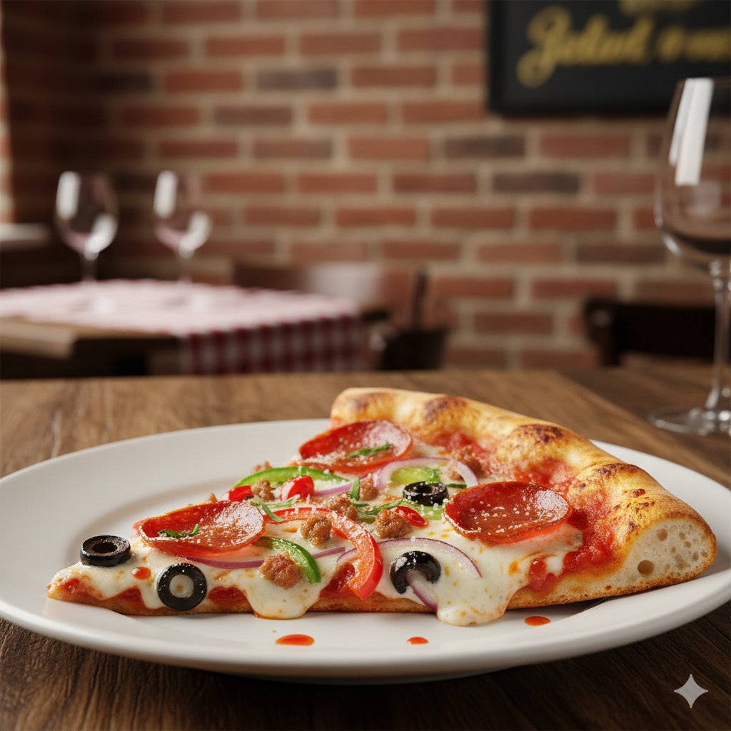 Artisan Pizza Cheese Pull Macro Shot Prompt — Nano Banana Pro AI Generated Image