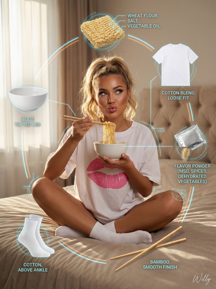 Photorealistic Product Anatomy Image Prompt (Instant Noodles) — Nano Banana Pro AI Generated Image