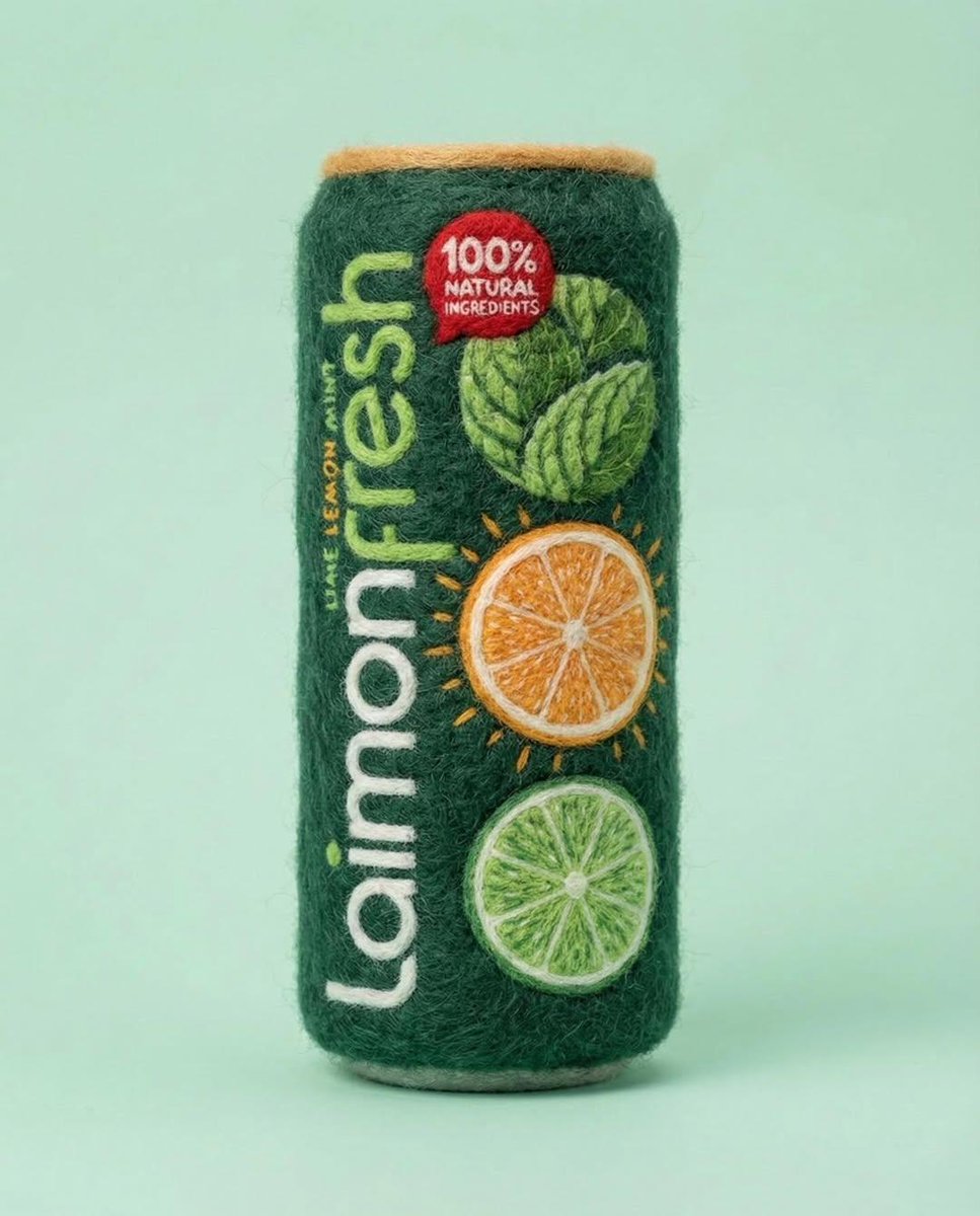 Needle-Felted Product Sculpture Macro Shot — Nano Banana Pro AI Generated Image