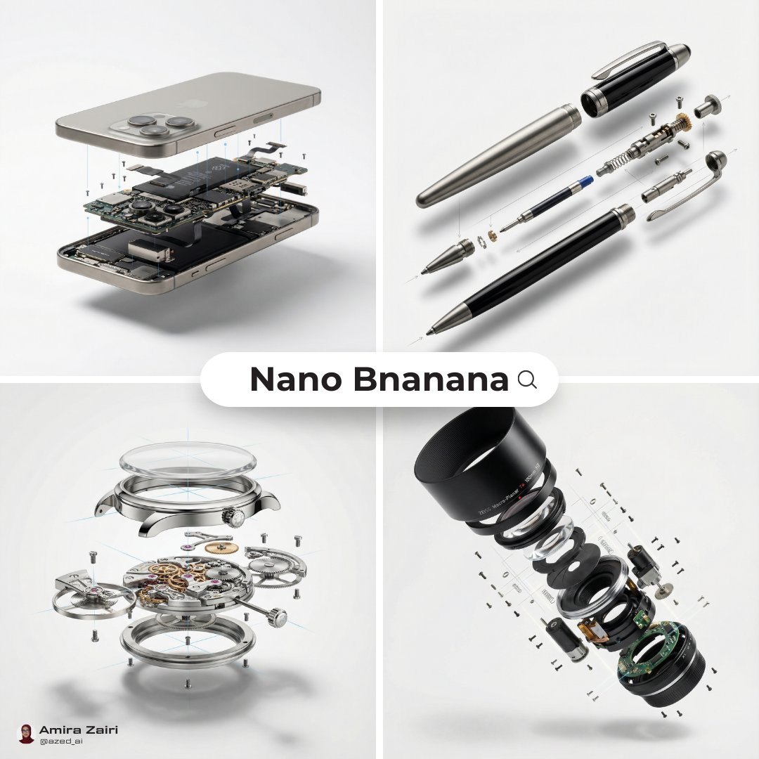 Exploded View Diagram Showing Internal Mechanical Structure — Nano Banana Pro AI Generated Image