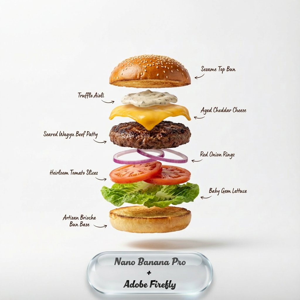 Exploding food photography prompt for Nano Banana Pro — Nano Banana Pro AI Generated Image