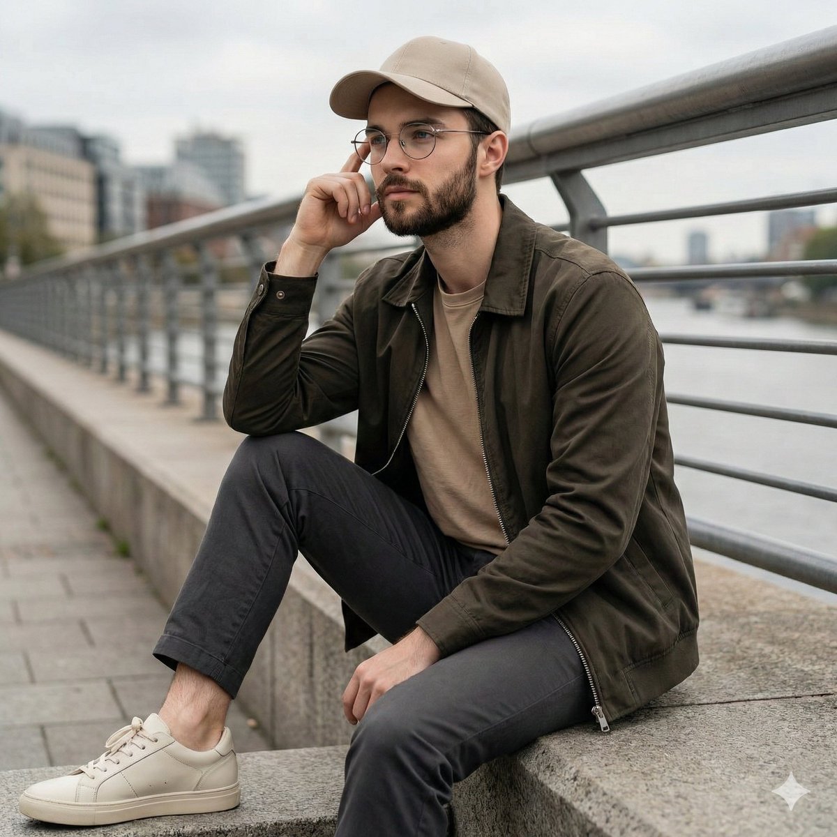 Cinematic Lifestyle Portrait on Urban Promenade — Nano Banana Pro AI Generated Image