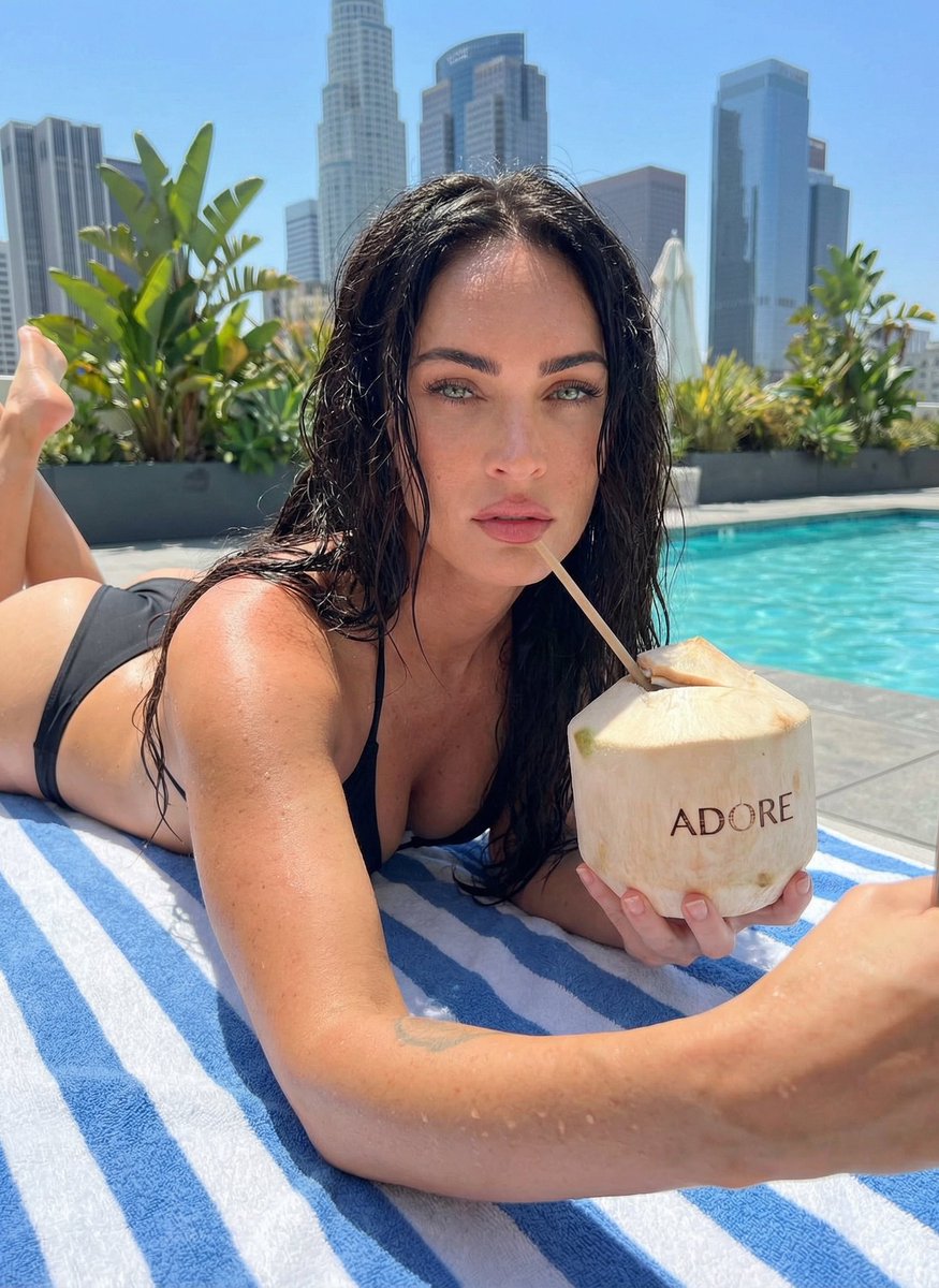 LA Rooftop Poolside Selfie Prompt — Nano Banana Pro AI Generated Image