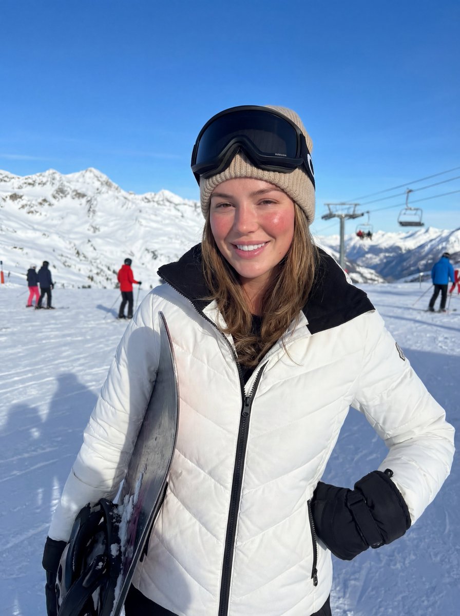 Alpine Ski Portrait with Anatomical Specifications — Nano Banana Pro AI Generated Image