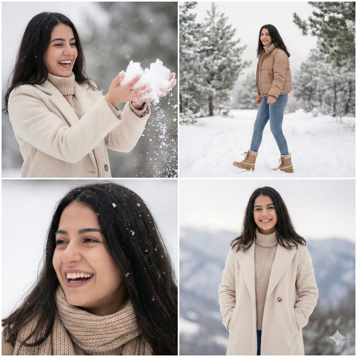 Modern Winter Aesthetic Collage — Nano Banana Pro AI Generated Image