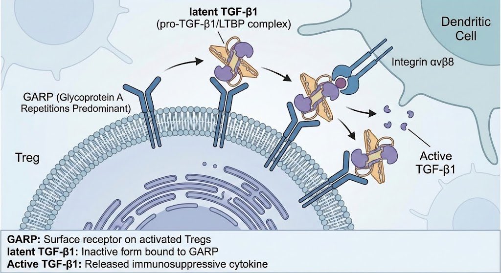 GARP biology for Tregs illustration — Nano Banana Pro AI Generated Image
