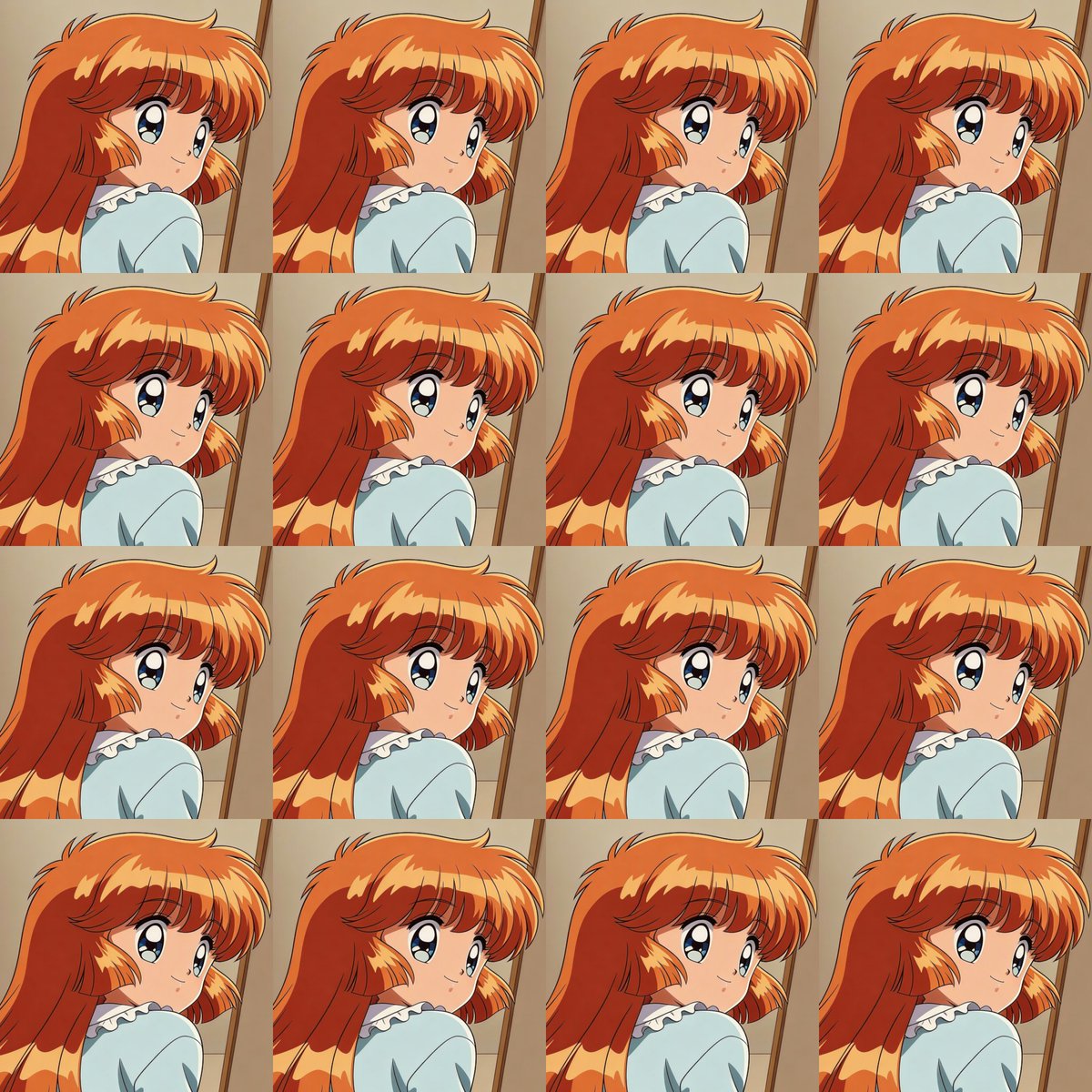 Heroine Expression Difference Grid Attempt — Nano Banana Pro AI Generated Image