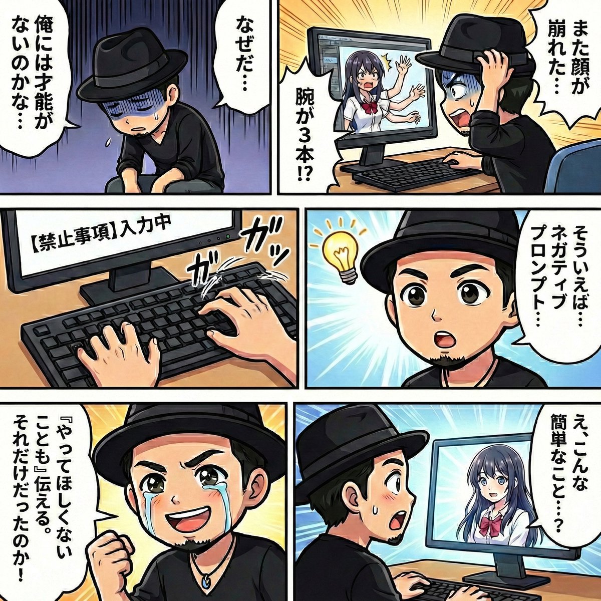 Negative Prompting for Manga Generation in NanoBanana Pro — Nano Banana Pro AI Generated Image