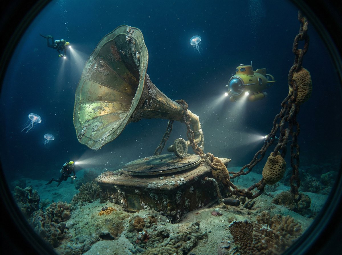 Ocean Artifact Discovery Scene — Nano Banana Pro AI Generated Image