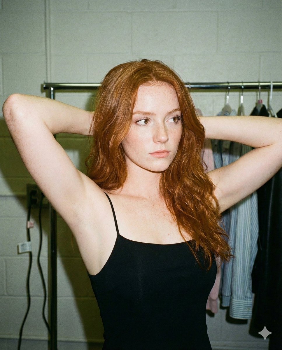 Candid Backstage Flash Portrait — Nano Banana Pro AI Generated Image