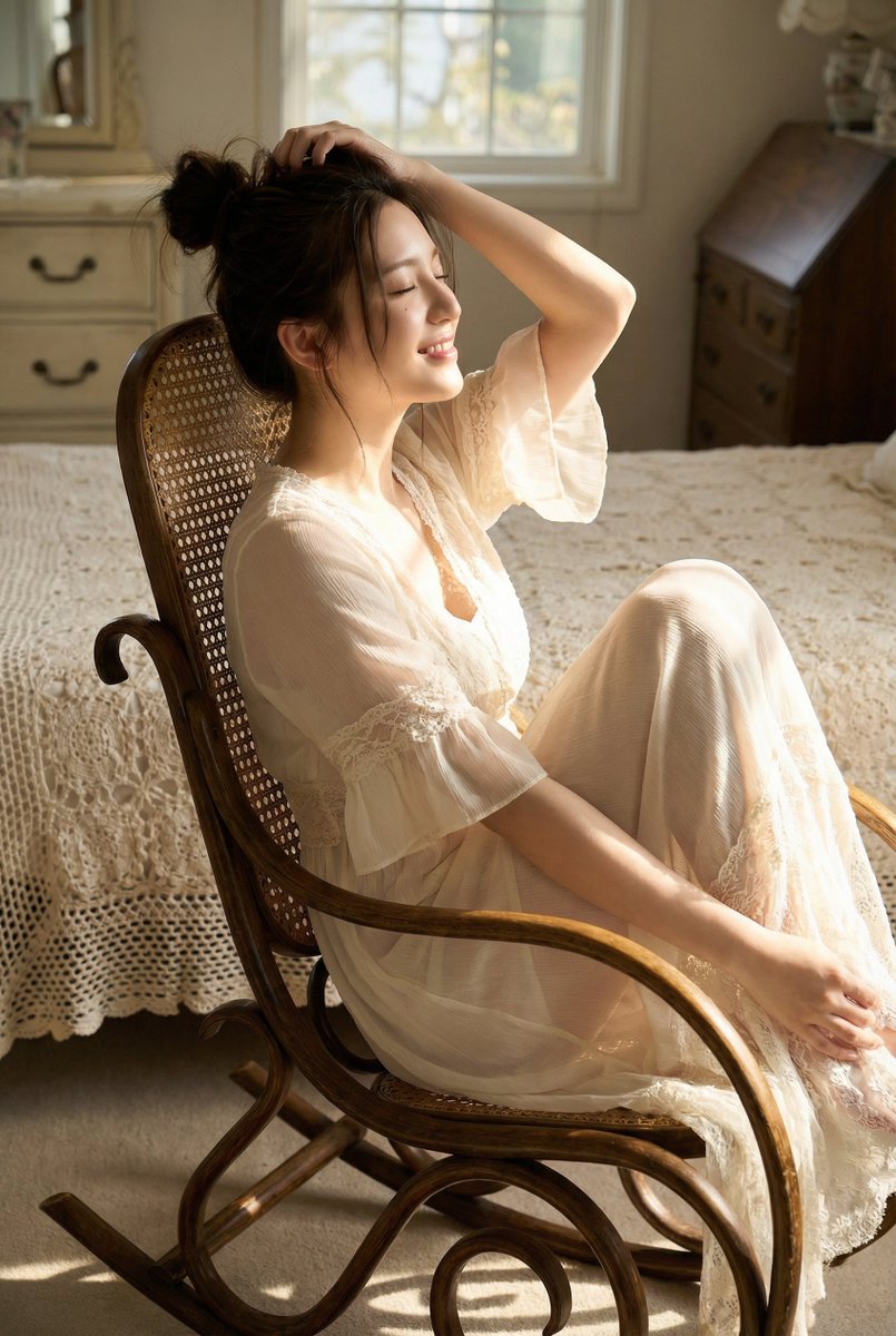 Photorealistic Portrait of a Woman in Vintage Lace Dress — Nano Banana Pro AI Generated Image