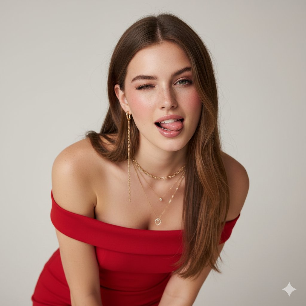 Ultra-Realistic Studio Portrait with Playful Expression — Nano Banana Pro AI Generated Image