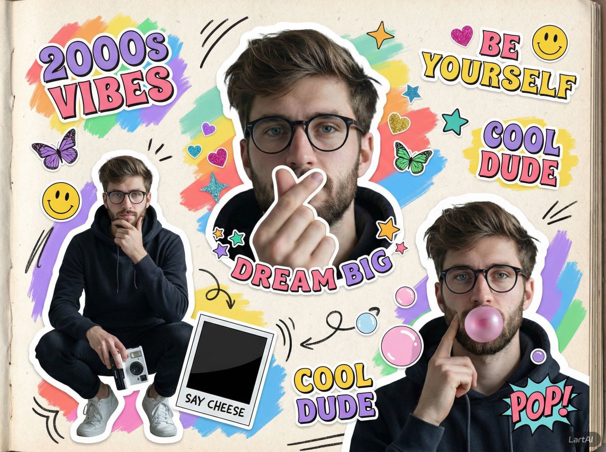 2000s Scrapbook Collage Image Prompt — Nano Banana Pro AI Generated Image