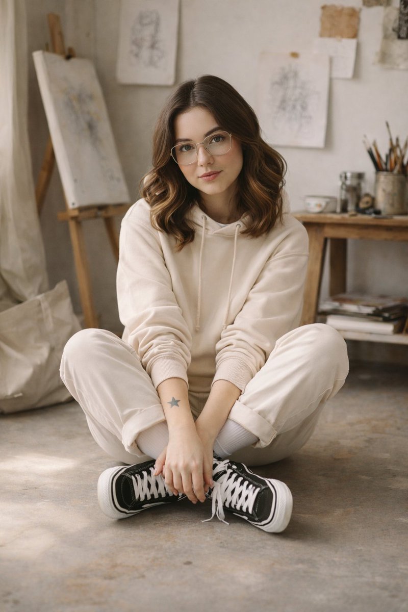 Candid Art-School Aesthetic Portrait Prompt — Nano Banana Pro AI Generated Image