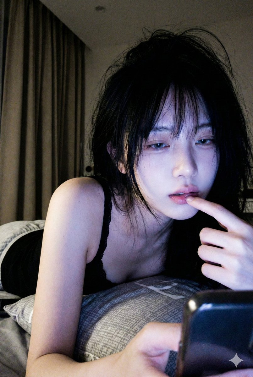 Low-Light Phone Selfie with Screen Glow — Nano Banana Pro AI Generated Image