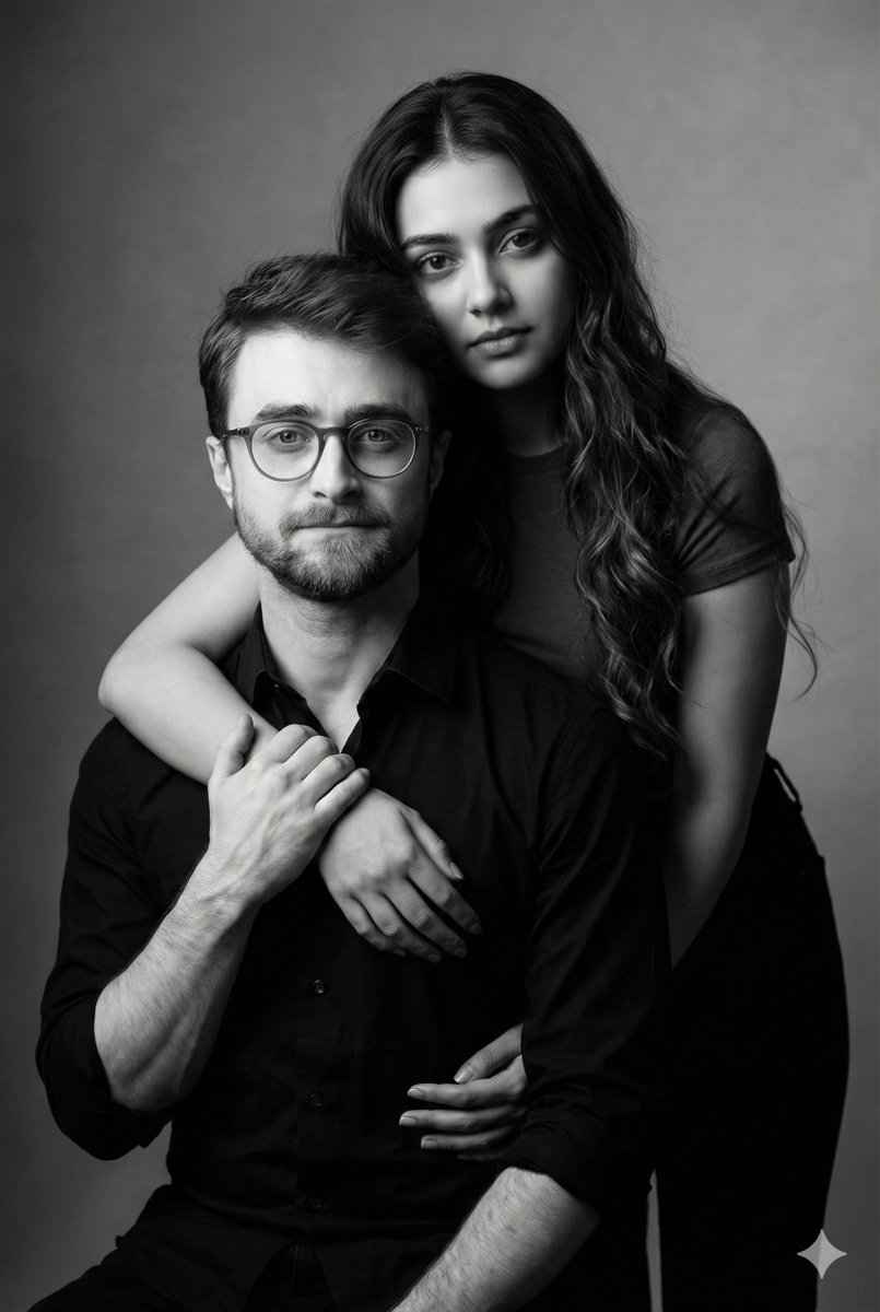 Monochrome Fine Art Couple Portrait — Nano Banana Pro AI Generated Image