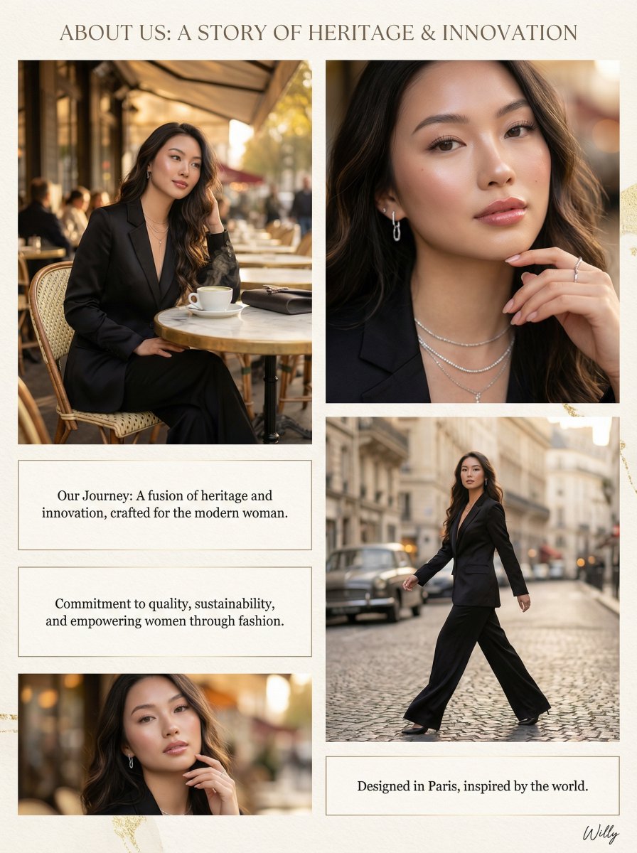 Luxury Brand About Page Storytelling Layout — Nano Banana Pro AI Generated Image
