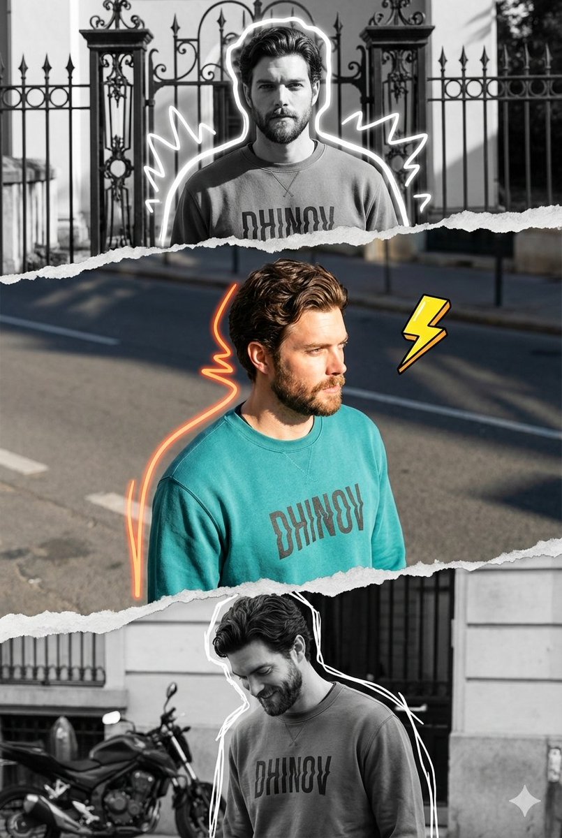 Mixed-Media Digital Collage (Monochrome and Neon) — Nano Banana Pro AI Generated Image