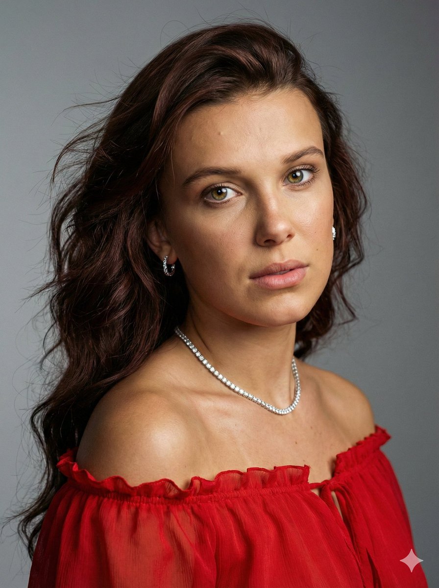 Sadie Sink Hyper-Realistic Studio Portrait — Nano Banana Pro AI Generated Image