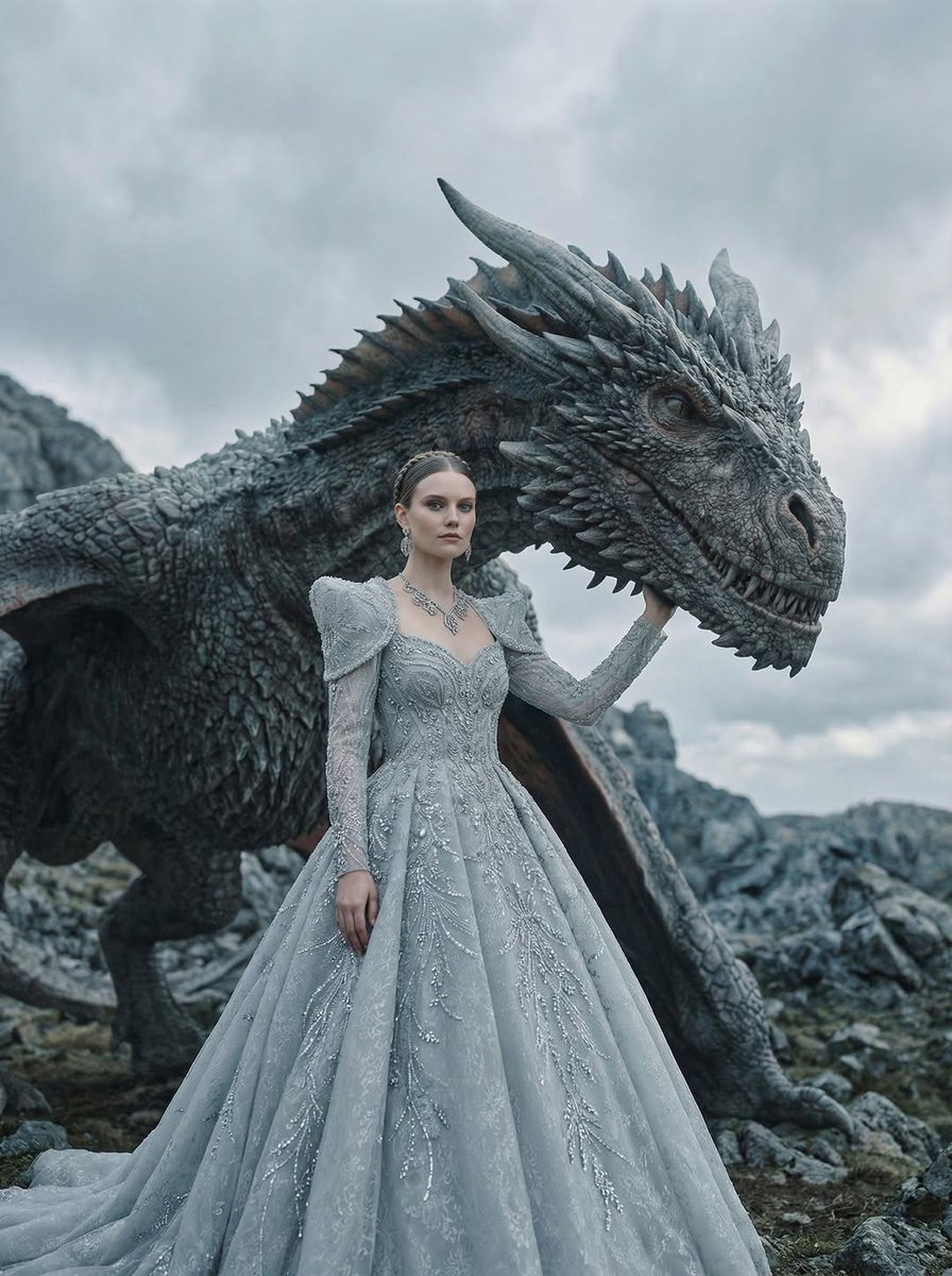 Fantasy Couture Dragon Editorial Portrait — Nano Banana Pro AI Generated Image