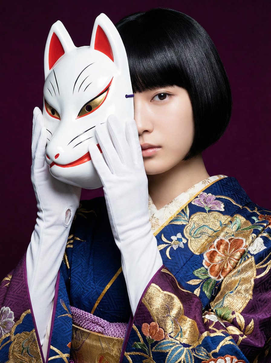 Japanese Style White Fox Goddess for JoyPix Brand — Nano Banana Pro AI Generated Image