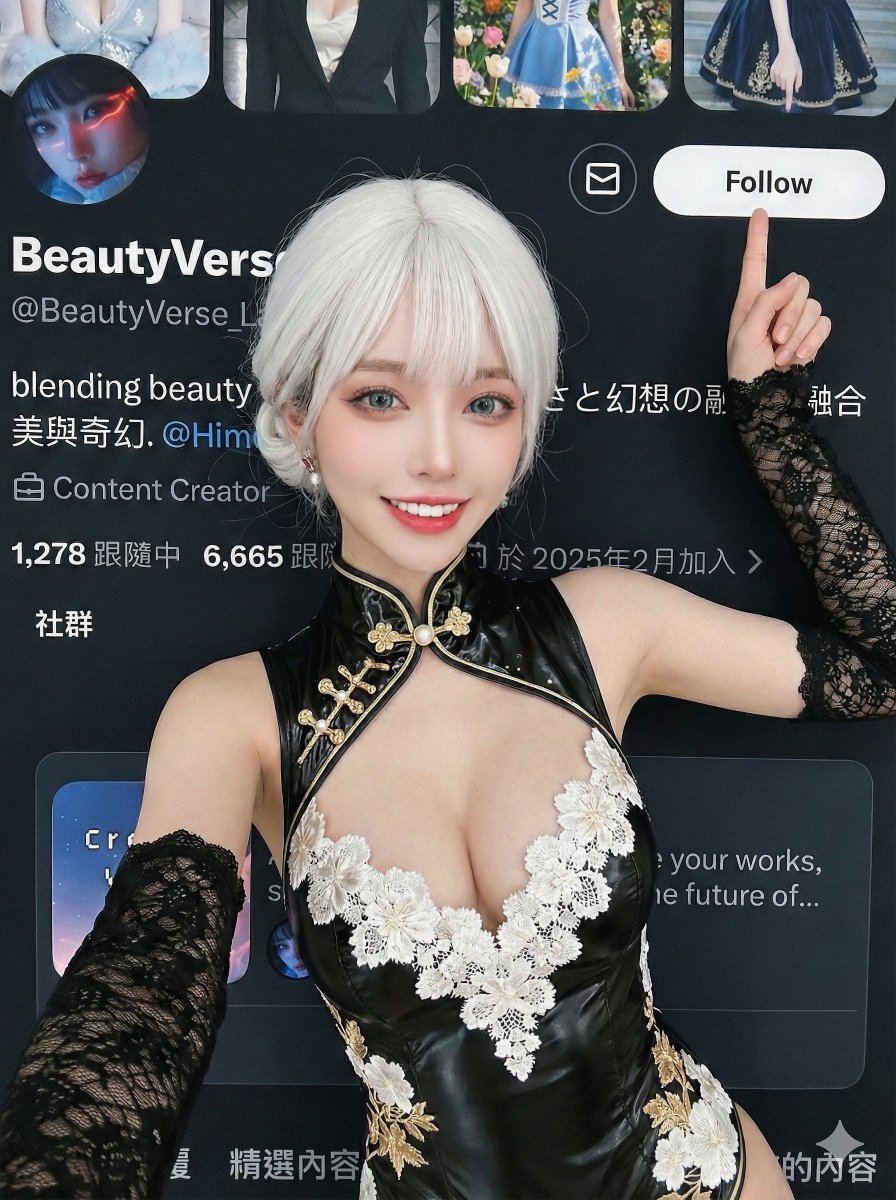 Creative Composite for 'Follow' Button Promo — Nano Banana Pro AI Generated Image