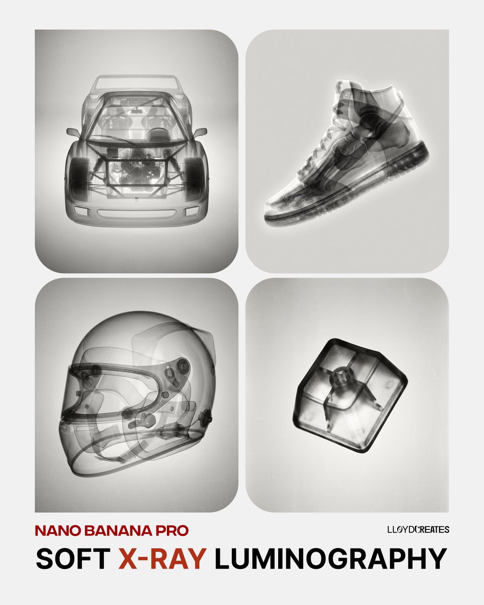 Soft X-Ray Luminography Style Template — Nano Banana Pro AI Generated Image