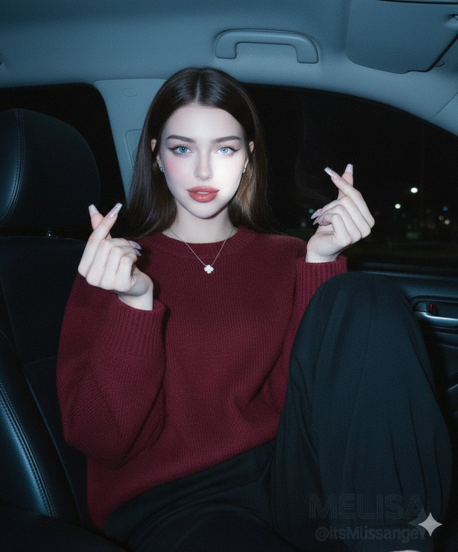 Vintage Digital Camera Car Selfie Prompt — Nano Banana Pro AI Generated Image