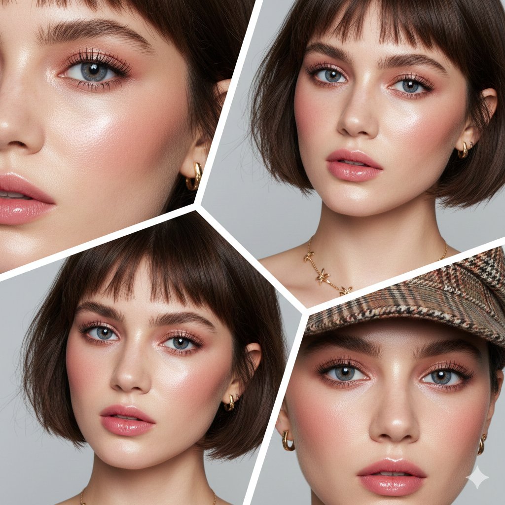 Hyper-realistic Beauty Editorial Collage (Structured JSON) — Nano Banana Pro AI Generated Image