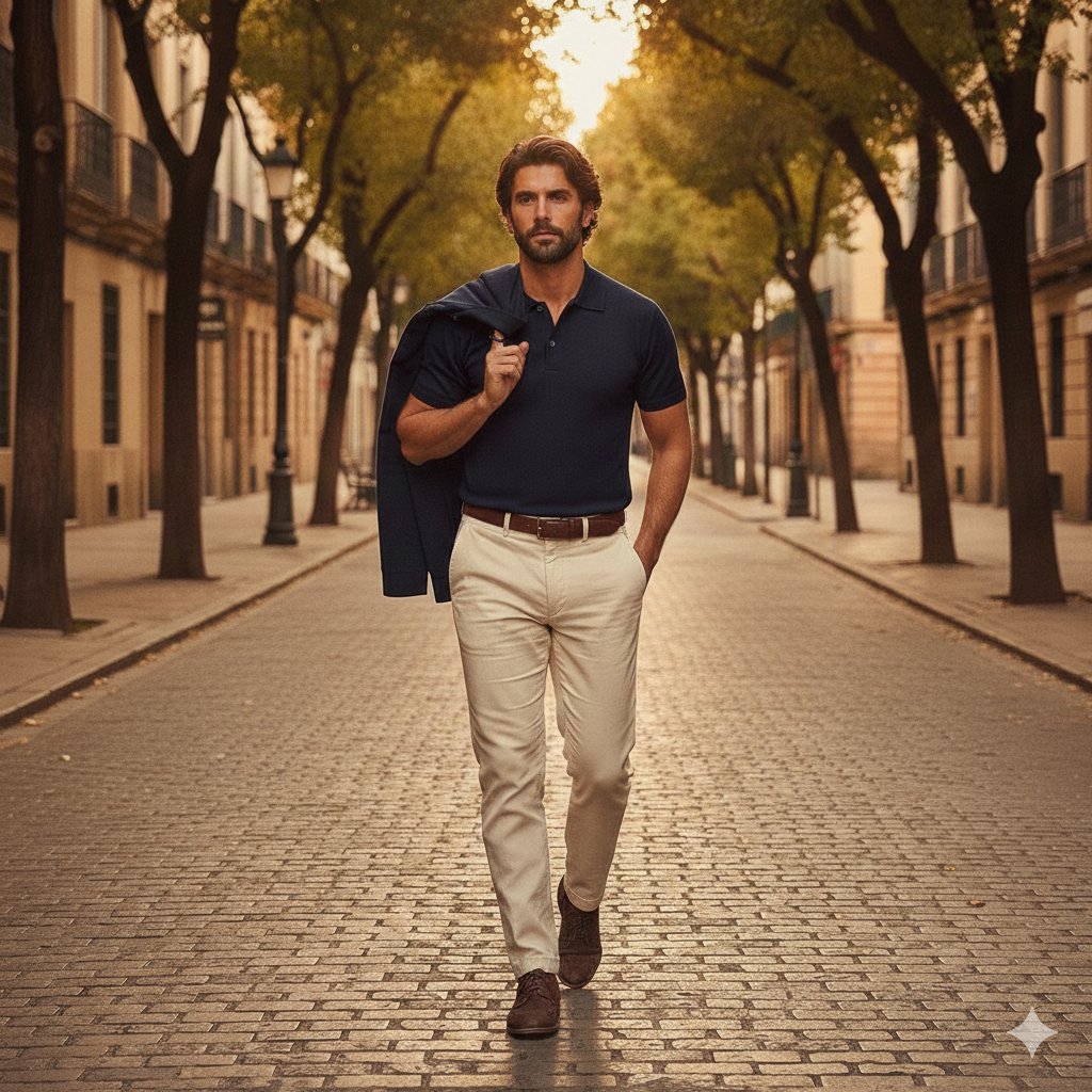 Golden hour European street fashion portrait prompt — Nano Banana Pro AI Generated Image