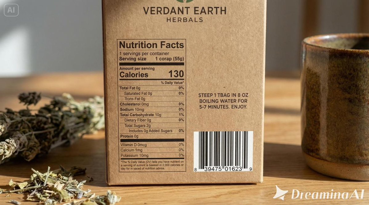 Packaging mockup with tiny text test prompt — Nano Banana Pro AI Generated Image