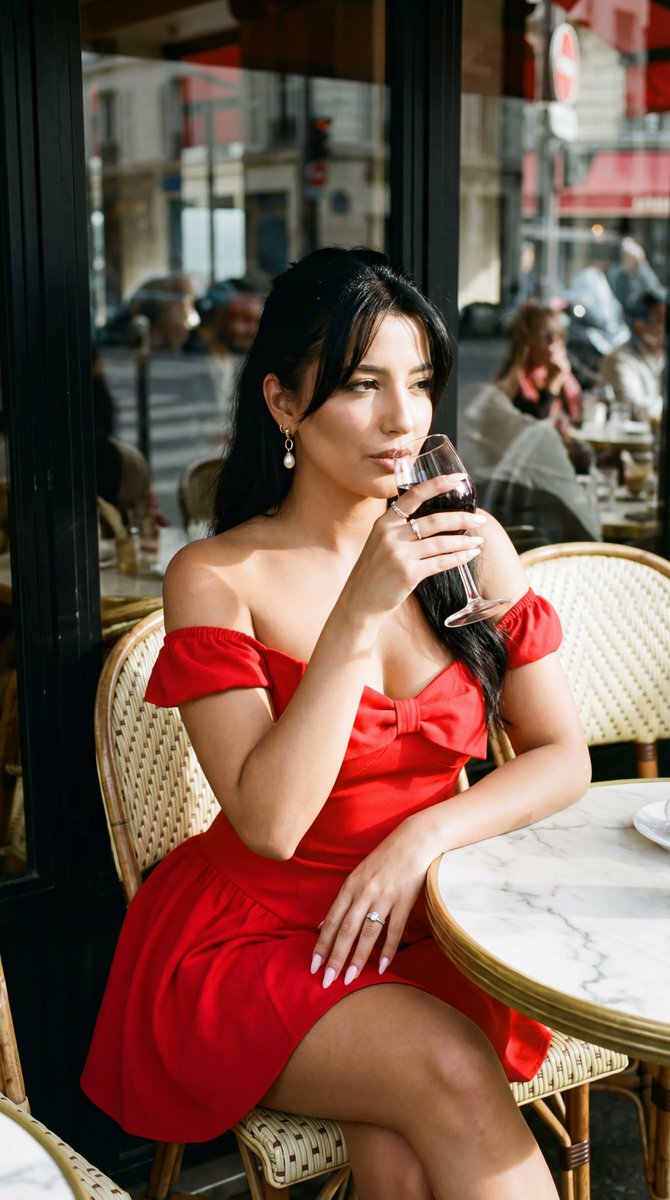 Parisian Cafe Editorial Portrait Prompt with Face Lock — Nano Banana Pro AI Generated Image