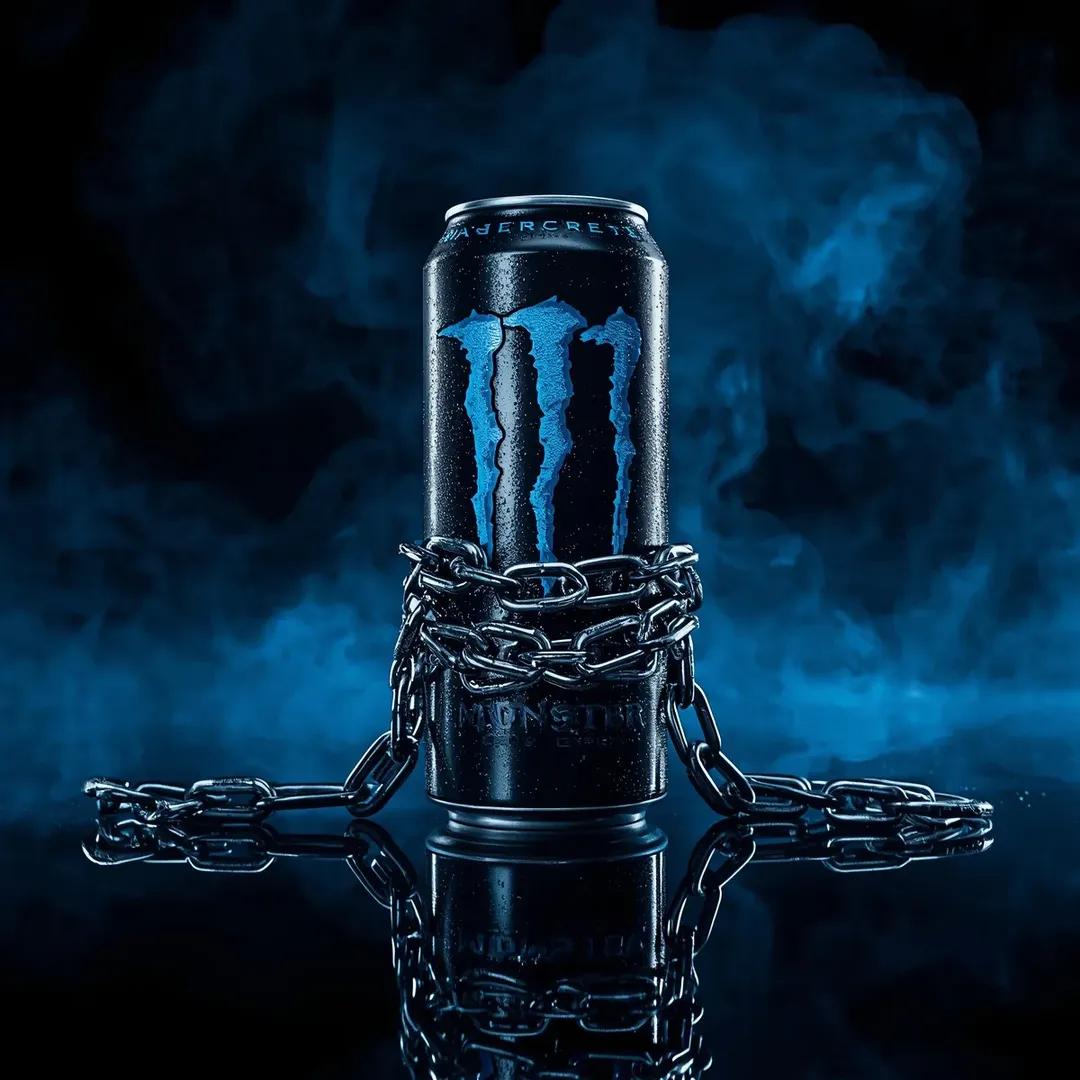 Dramatic Product Video Prompt for Monster Energy Drink — Nano Banana Pro AI Generated Image