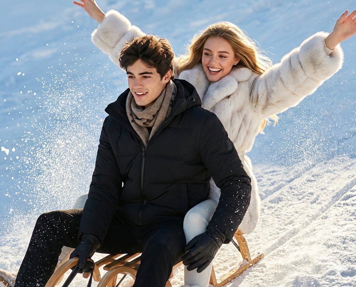 Luxury Russian Winter Sledding Scene Prompt — Nano Banana Pro AI Generated Image