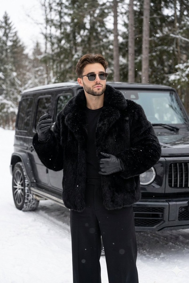 Winter Fashion Portrait with G-Wagon and Face Consistency Prompt — Nano Banana Pro AI Generated Image