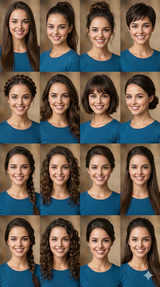 Hairstyle Photo Collage Prompt — Nano Banana Pro AI Generated Image