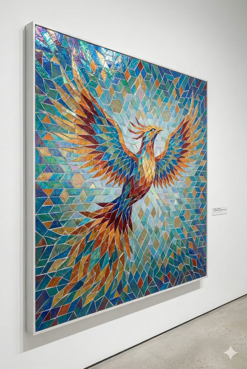 Geometric Mosaic Composition Prompt — Nano Banana Pro AI Generated Image