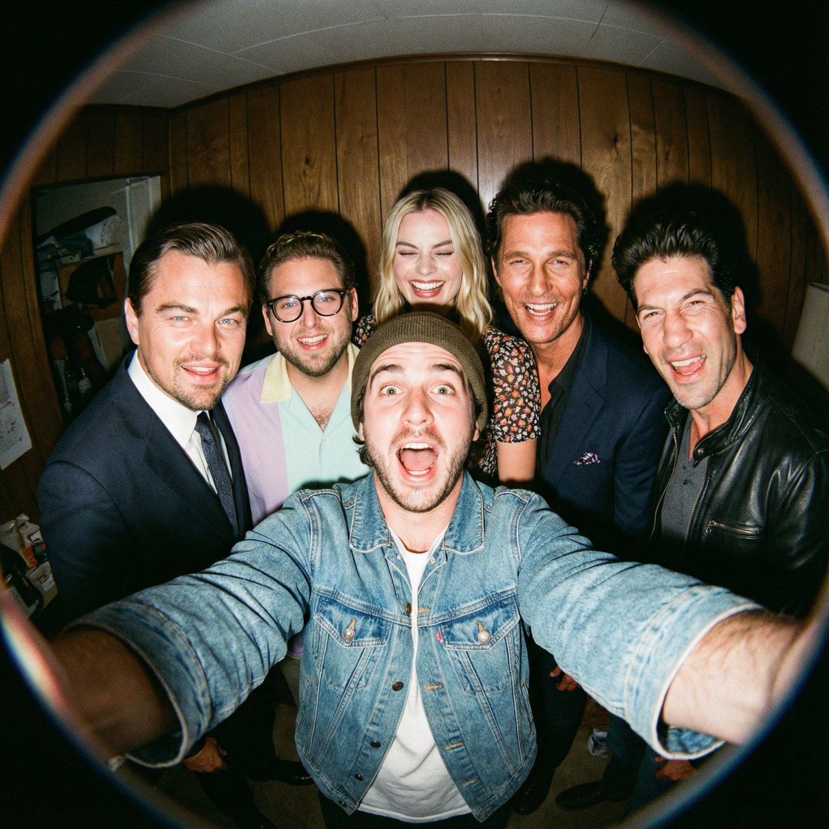 Fisheye selfie with movie characters using Nano Banana Pro — Nano Banana Pro AI Generated Image
