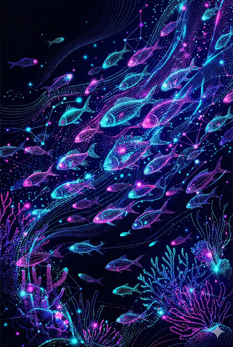 Neon Pointillism Cyberpunk Illustration — Nano Banana Pro AI Generated Image