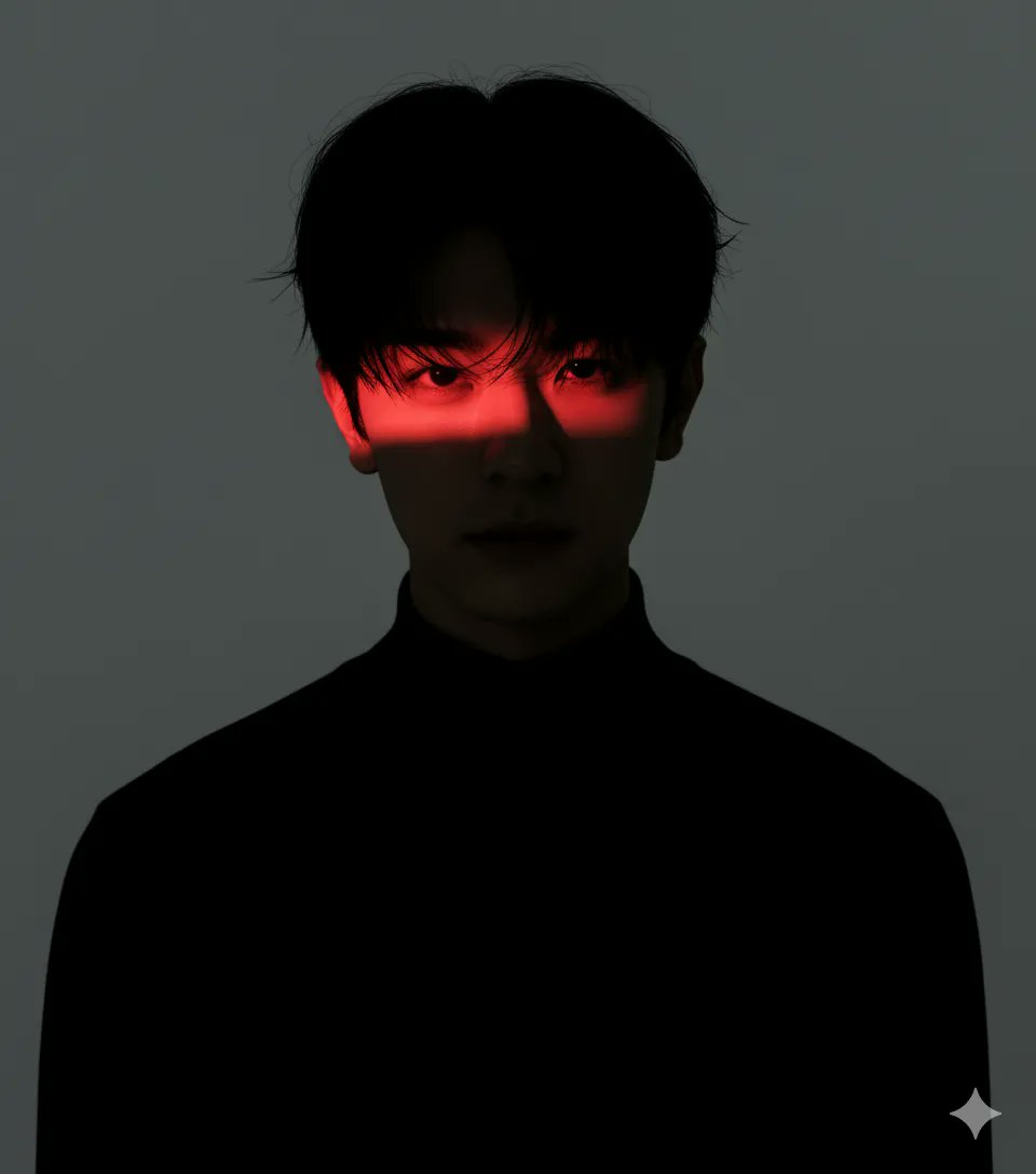 Dramatic Studio Portrait with Red Light Accent — Nano Banana Pro AI Generated Image