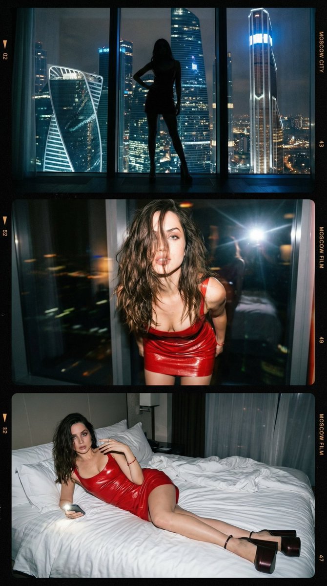 Ana de Armas Nightlife Collage — Nano Banana Pro AI Generated Image