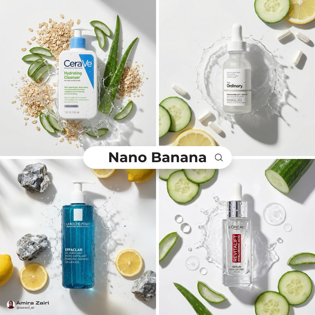 High-End Skincare Advertising Prompt — Nano Banana Pro AI Generated Image